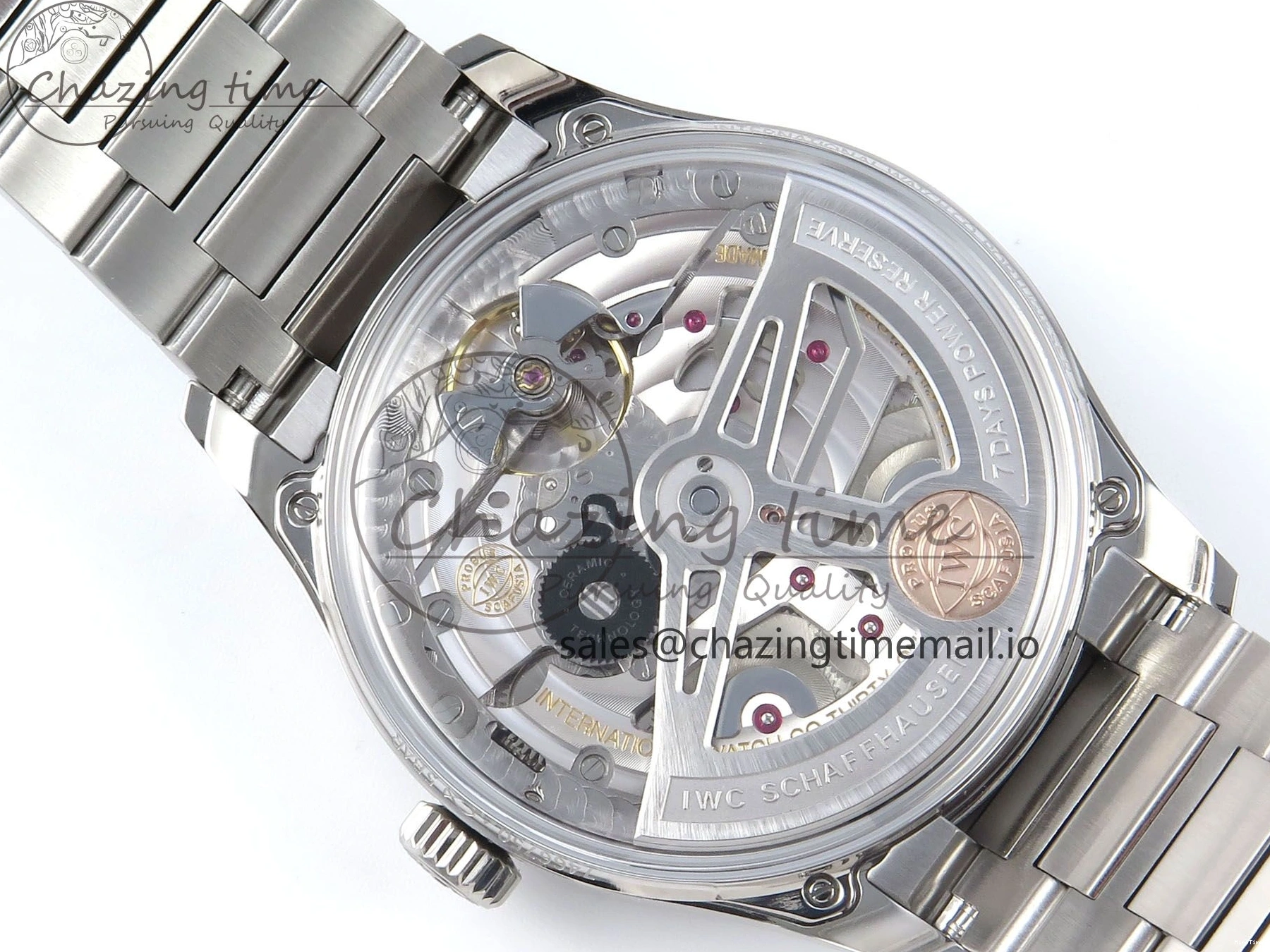 MIROTIME 0522 Portugieser Auto IWC0562A APSF 1:1 Best Edition White RG Dial on SS Bracelet A Unique 6991